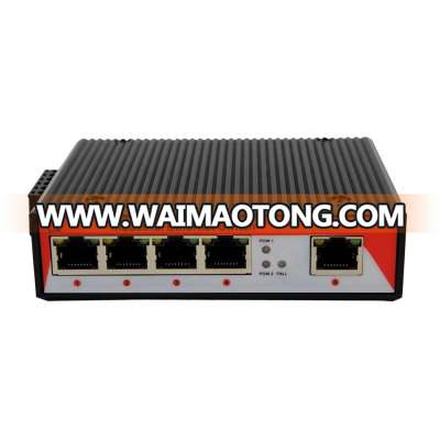 10/100M Base-T UTP 5port copper ethernet poe switch industrial din rail