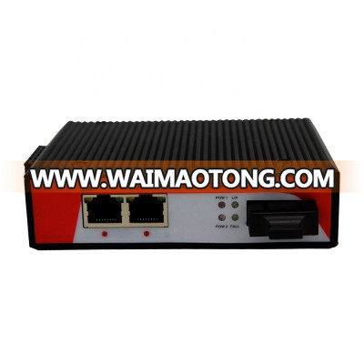 10/100M 2-port RJ-45 POE+1xfiber port (SM Duplex SC) industrial poe media converter switch