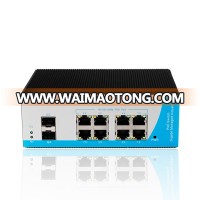 Layer 2 managed 10 port industrial switch poe support VLAN